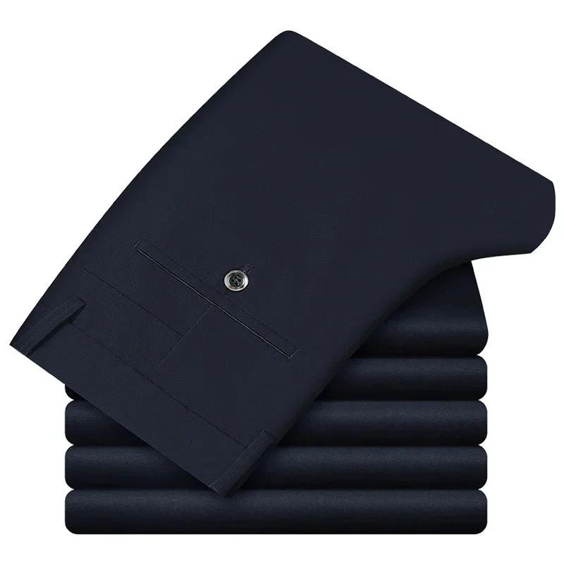 Pantalones Clásicos Smart Casual de Algodón