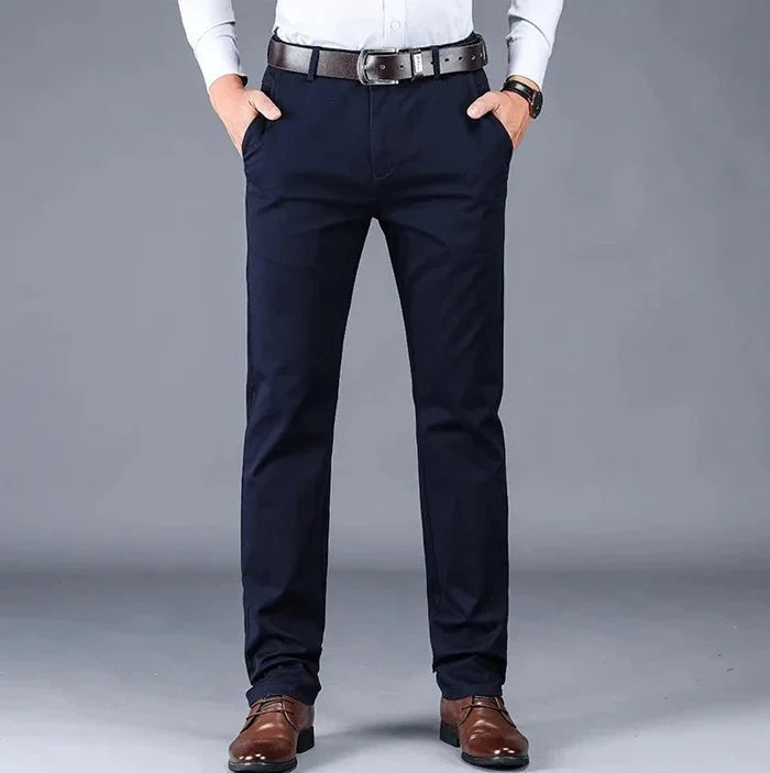 Pantalones Clásicos Smart Casual de Algodón