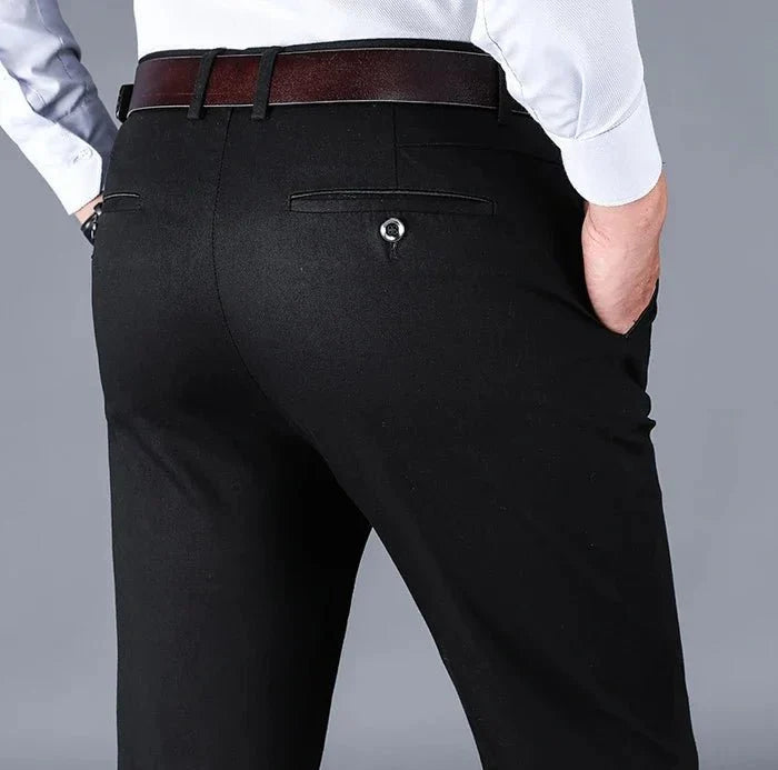 Pantalones Clásicos Smart Casual de Algodón
