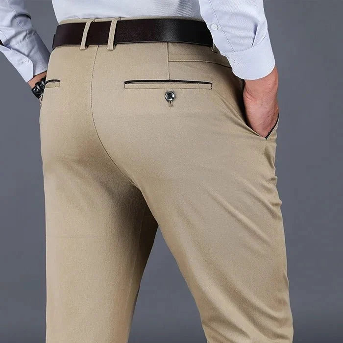Pantalones Clásicos Smart Casual de Algodón