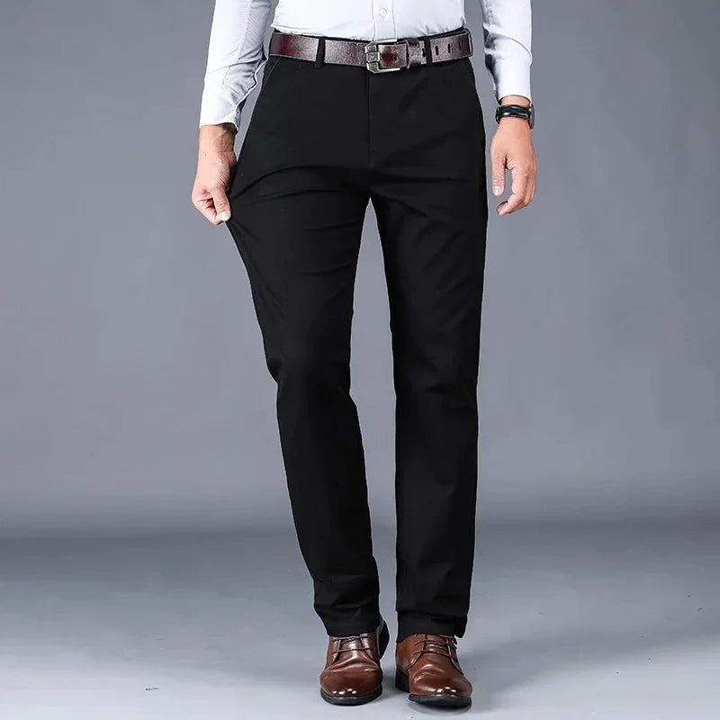 Pantalones Clásicos Smart Casual de Algodón