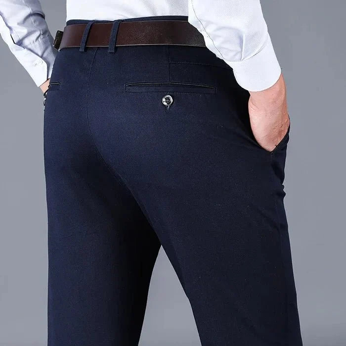 Pantalones Clásicos Smart Casual de Algodón
