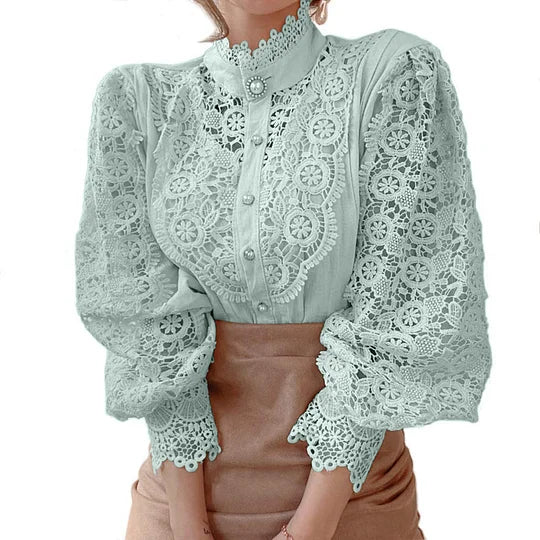 | Chemise a mangas longues con dentelle y dyalles Tove