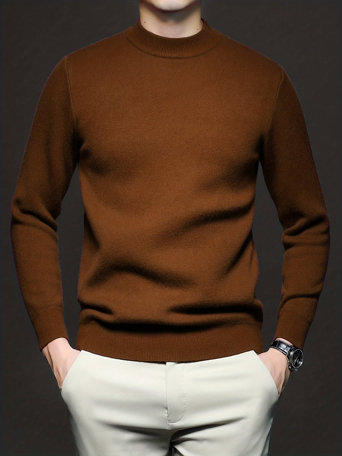 Renzo – Jersey Hombre Cuello Alto de Canalillo