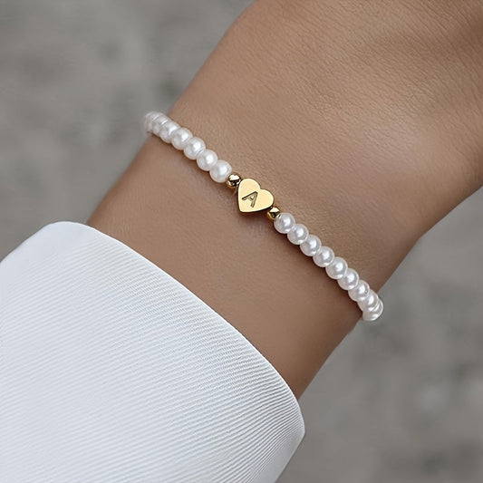 Pulsera Chic con Inicial en Corazón (A–Z)