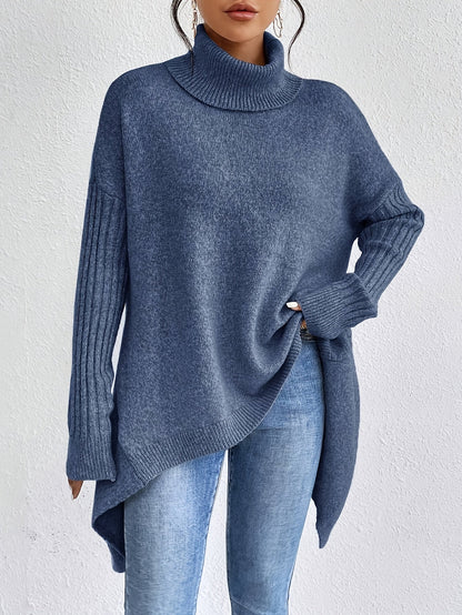 Leina | Jersey de Cuello Vuelto Suave y Relajado