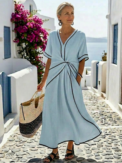 | Robe midi a mangas cuellortes Linnea