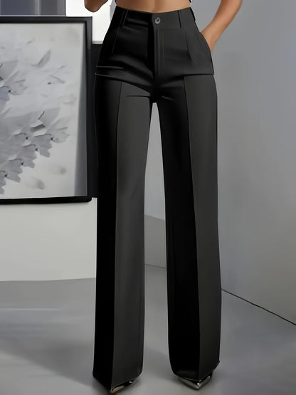 Ilyra – Pantalones de tiro alto en tejido elástico