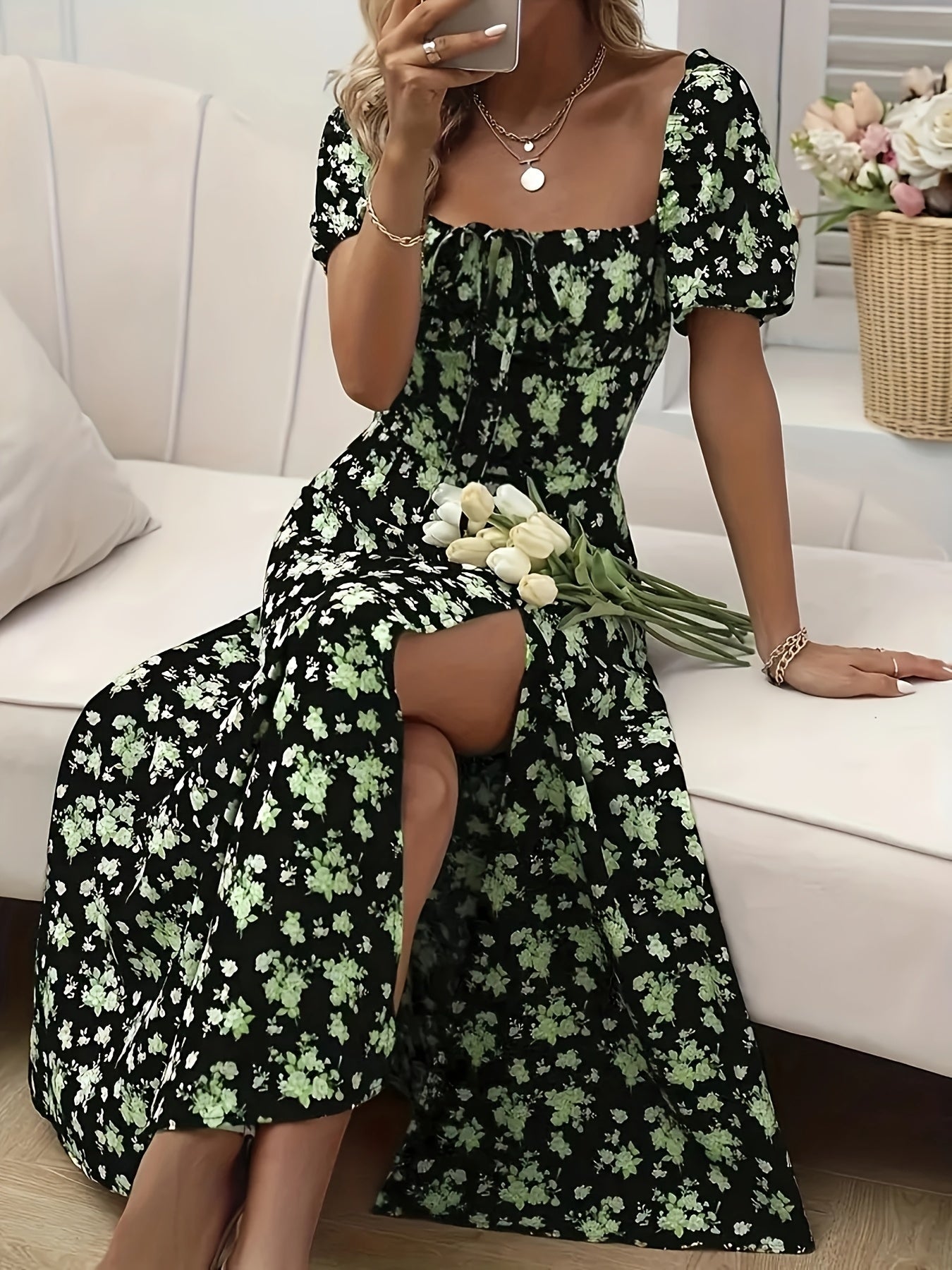 | Robe Élégante Florale Chloé