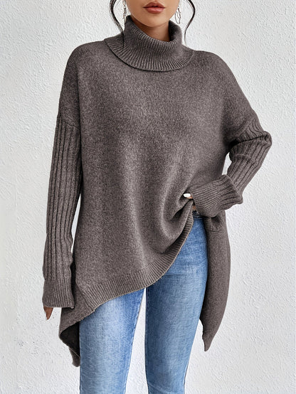 Leina | Jersey de Cuello Vuelto Suave y Relajado