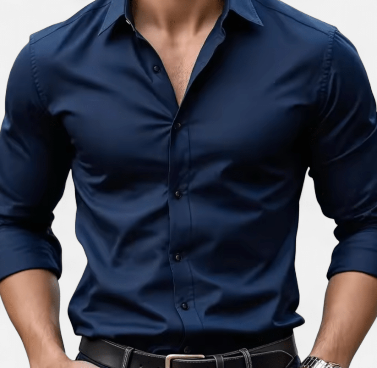 Conjunto de Camisa Azul Marino y Pantalones Azul Marino