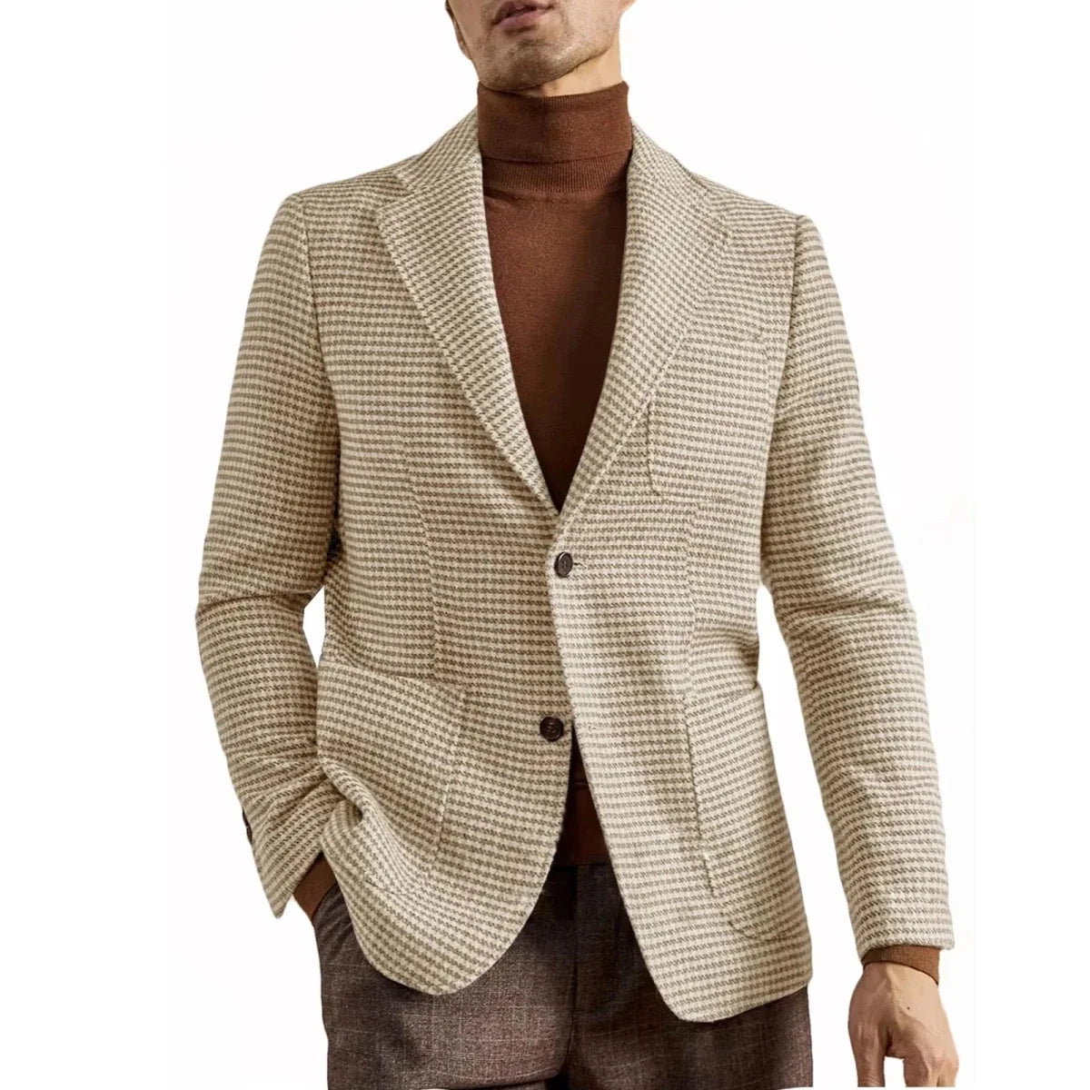 Blazer de Traje Retro Estilo Inglés