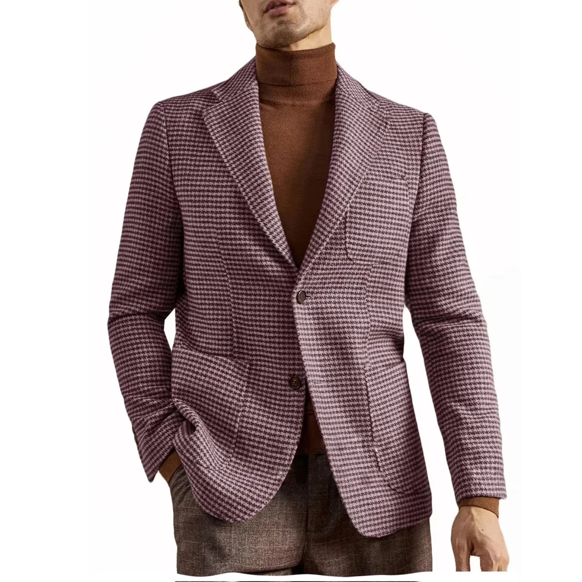 Blazer de Traje Retro Estilo Inglés