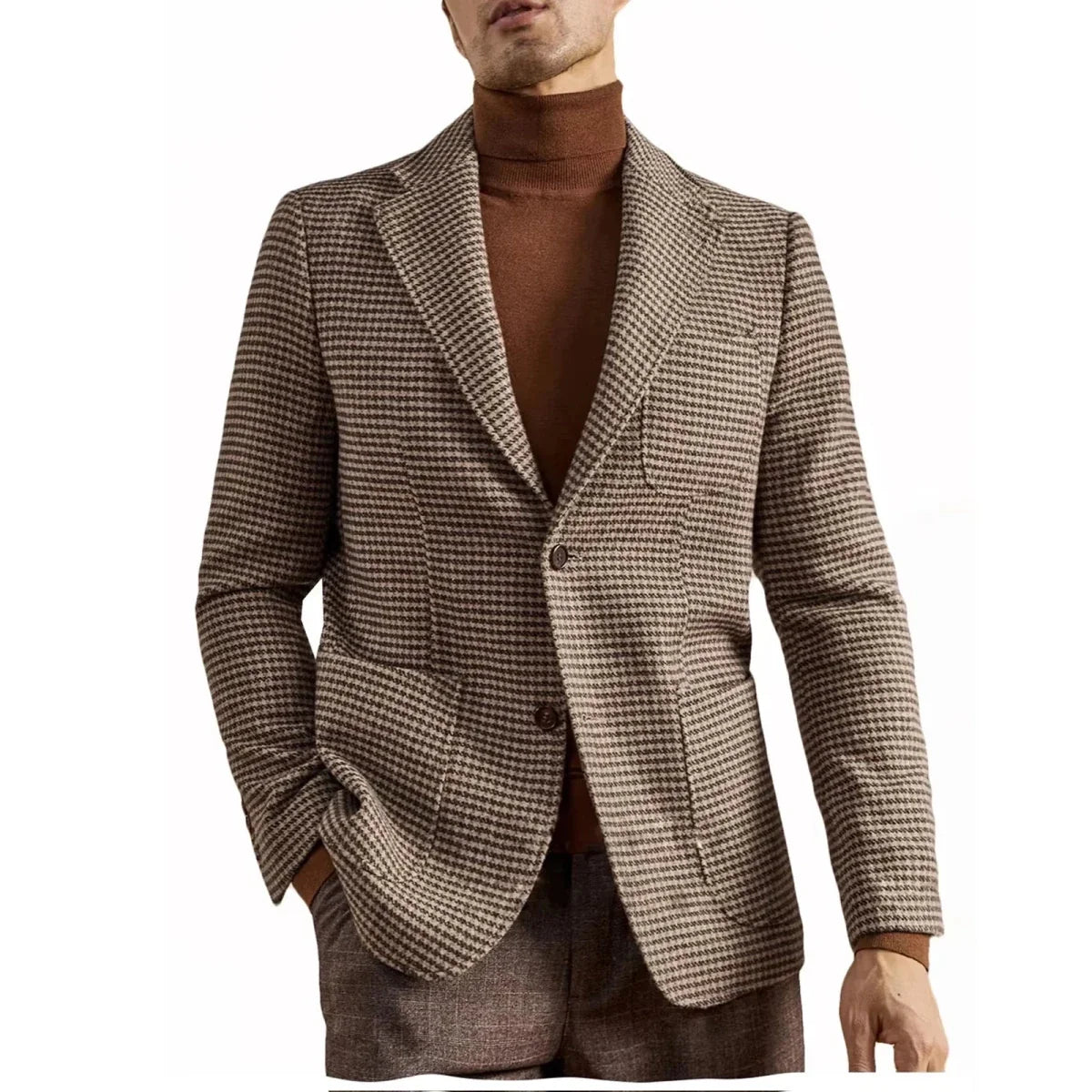 Blazer de Traje Retro Estilo Inglés