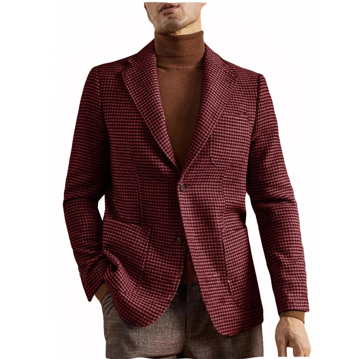 Blazer de Traje Retro Estilo Inglés