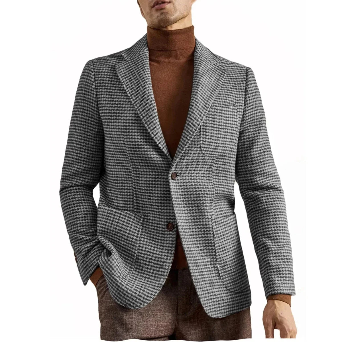 Blazer de Traje Retro Estilo Inglés