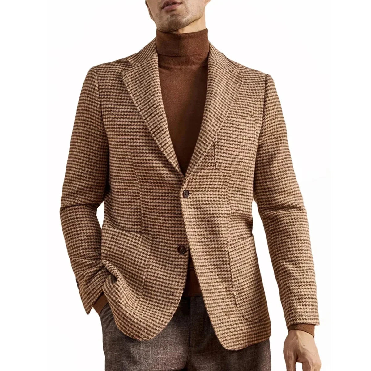 Blazer de Traje Retro Estilo Inglés