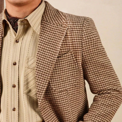 Blazer de Traje Retro Estilo Inglés