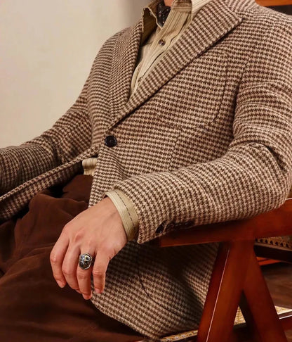 Blazer de Traje Retro Estilo Inglés
