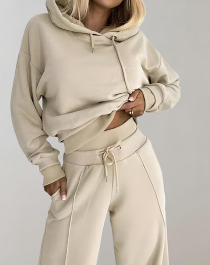 Adele – Conjunto Mujer 2 Piezas Jersey y Pantalón Ancho