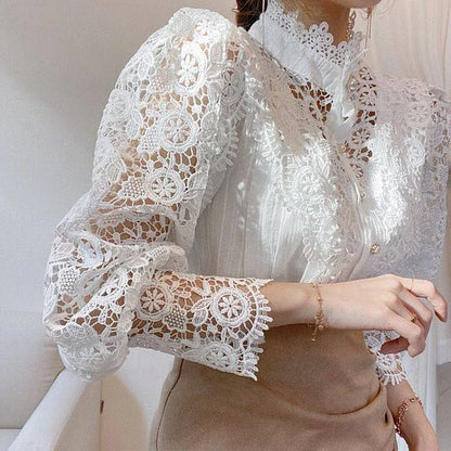 | Chemise a mangas longues con dentelle y dyalles Tove