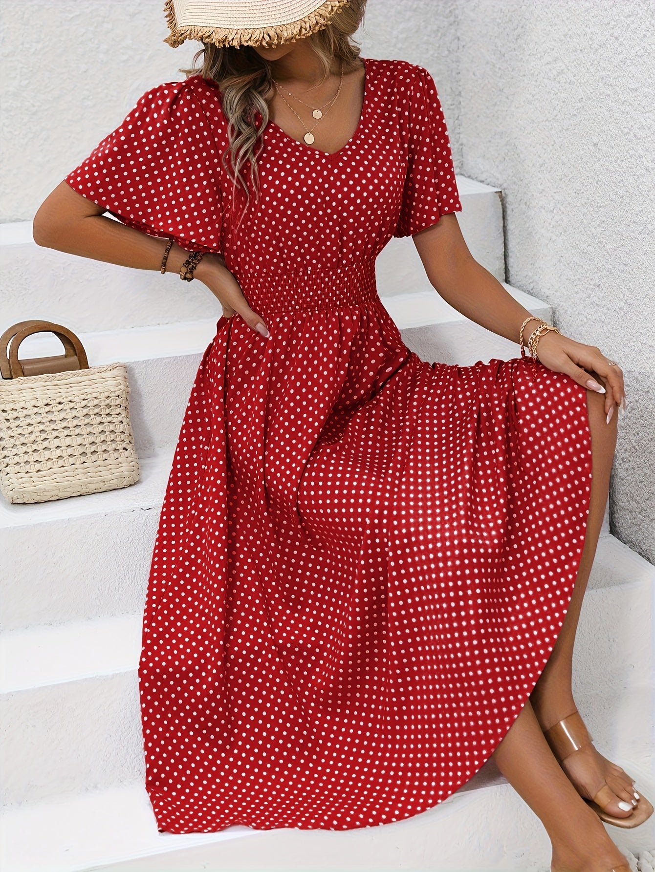 | Robe Élégante Pois Élisa