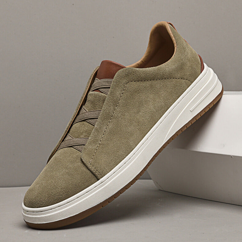 | CHAUSSURES SANS LACETS EN DAIM POUR HOMME