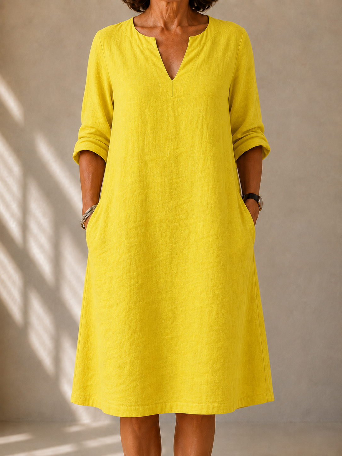 | Robe Fluide Col V Sylvie