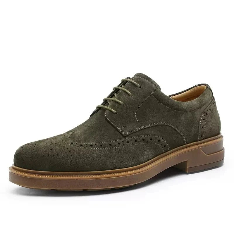 Zapatos Derby de Ante y Cuero de Vaca Genuino