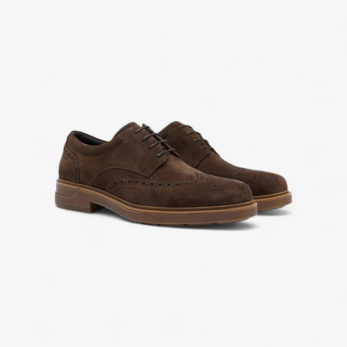 Zapatos Derby de Ante y Cuero de Vaca Genuino