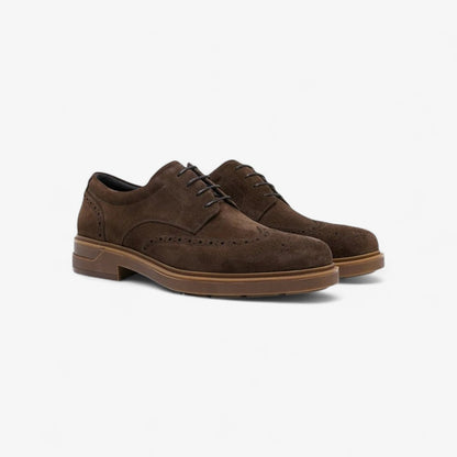 Zapatos Derby de Ante y Cuero de Vaca Genuino
