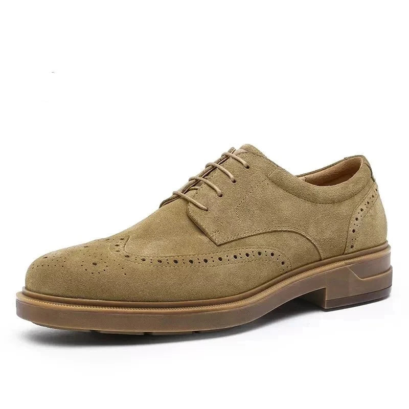 Zapatos Derby de Ante y Cuero de Vaca Genuino