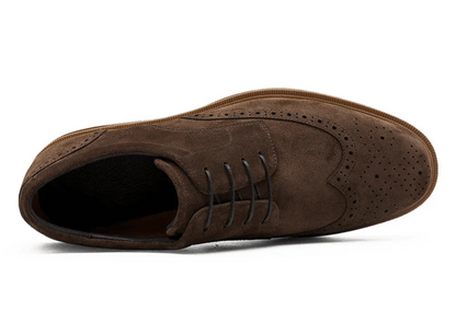 Zapatos Derby de Ante y Cuero de Vaca Genuino
