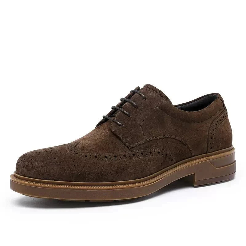 Zapatos Derby de Ante y Cuero de Vaca Genuino