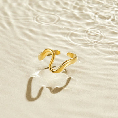 ANILLO ONDA DORATA