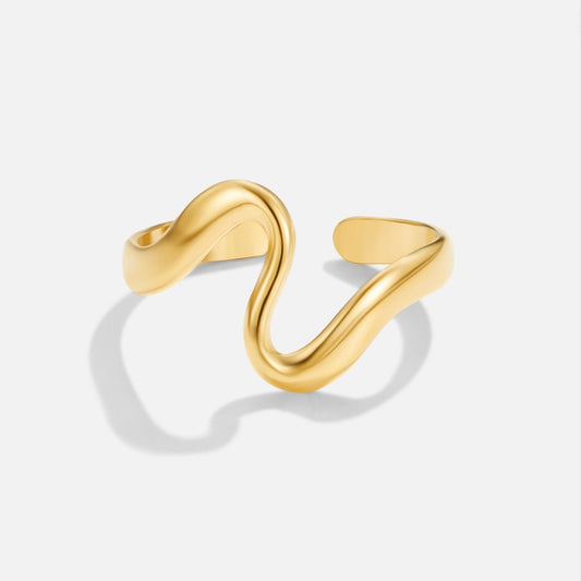 ANILLO ONDA DORATA