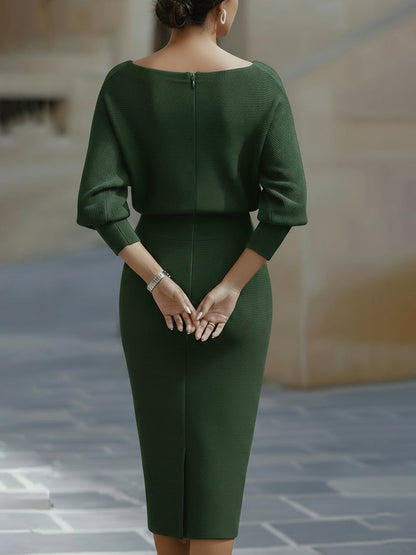 Clarisse | Vestido Midi Drapeado Elegante e Intemporal