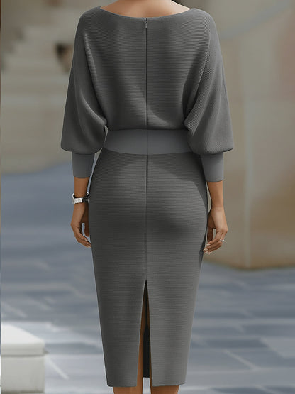 Clarisse | Vestido Midi Drapeado Elegante e Intemporal