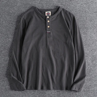 Jersey de Algodón con Cuello de Botón