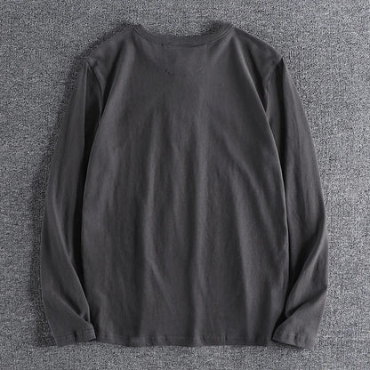 Jersey de Algodón con Cuello de Botón