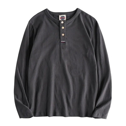 Jersey de Algodón con Cuello de Botón