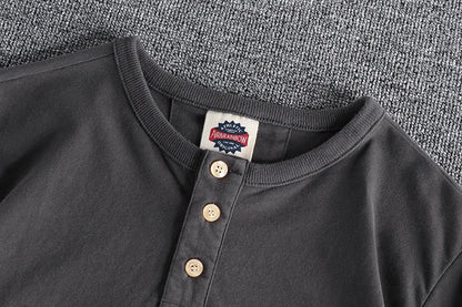 Jersey de Algodón con Cuello de Botón