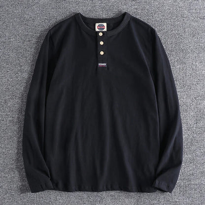 Jersey de Algodón con Cuello de Botón