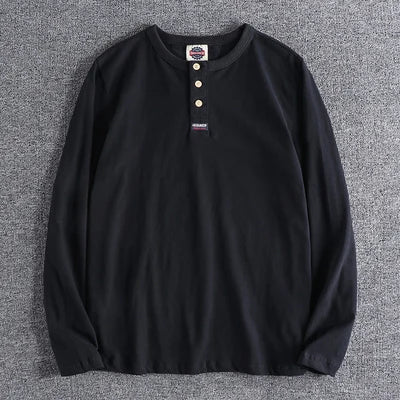 Jersey de Algodón con Cuello de Botón