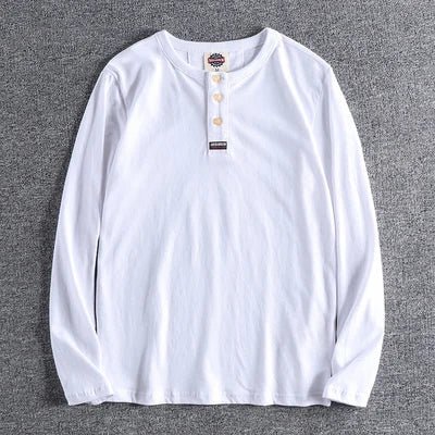 Jersey de Algodón con Cuello de Botón