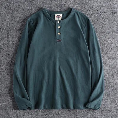 Jersey de Algodón con Cuello de Botón
