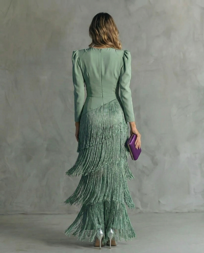 | Robe Élégante Franges Élise