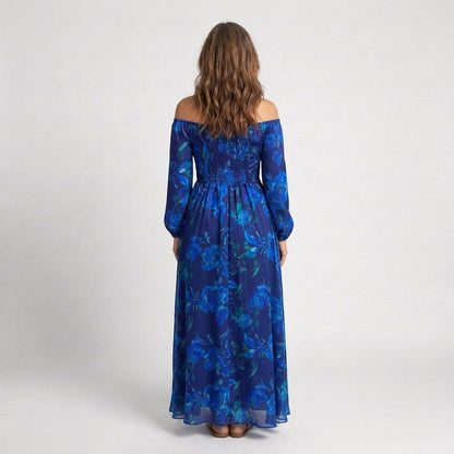 | Robe Maxi Fleurie a Épaules Dégagées Aspen