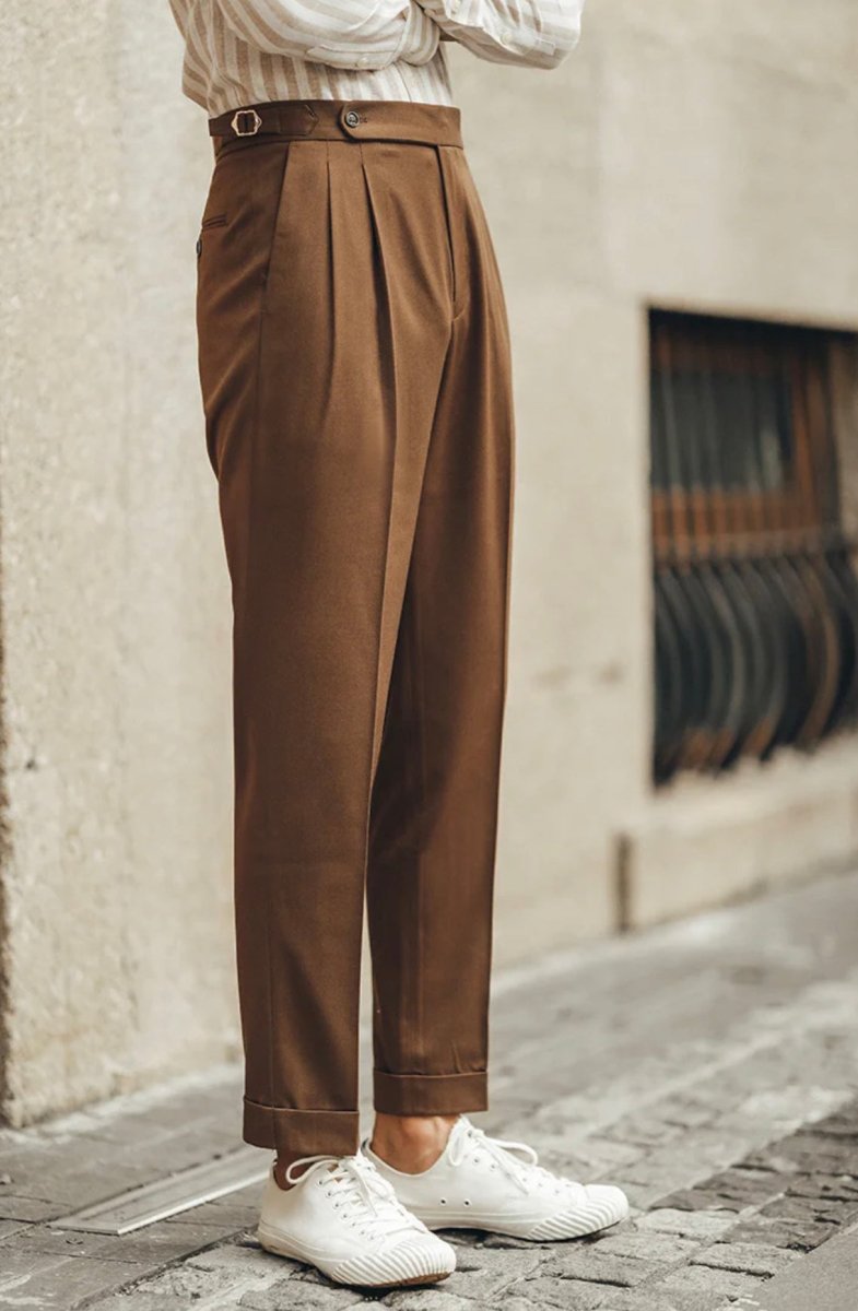 Pantalones de Negocios de Tiro Alto