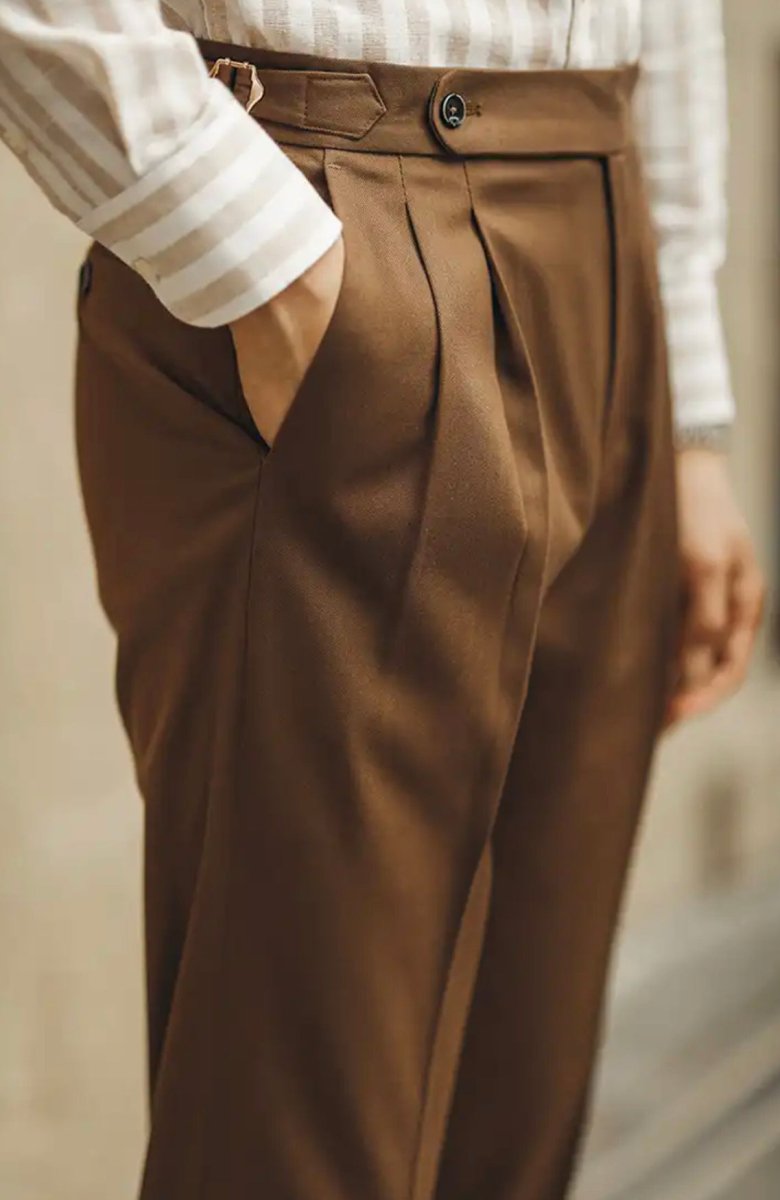 Pantalones de Negocios de Tiro Alto